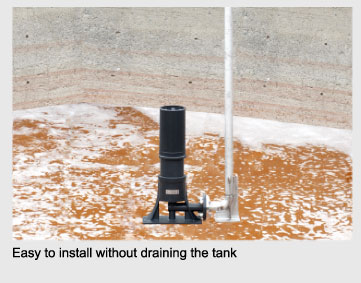 Easy to install without draining the tank 