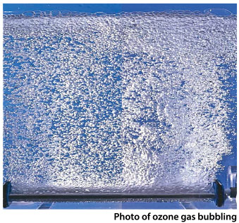 Photo of ozone gas bubbling